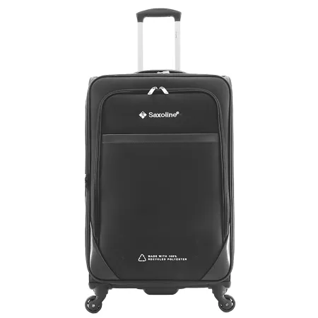 Średnia walizka Saxoline Soft czarna 48l